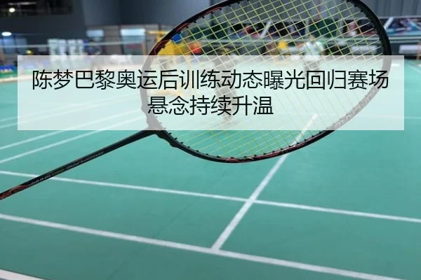 陈梦巴黎奥运后训练动态曝光回归赛场悬念持续升温